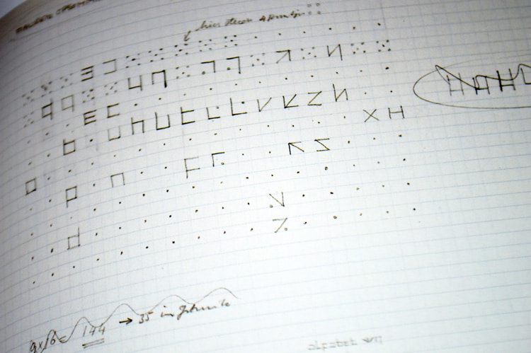 Wim Crouwel’s original development sketches for New Alphabet.