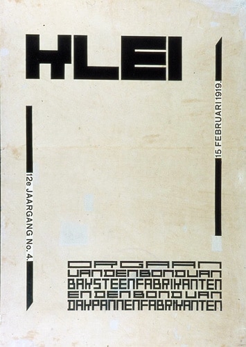 Van Doesberg’s lettering for the Klei magazine 1919.